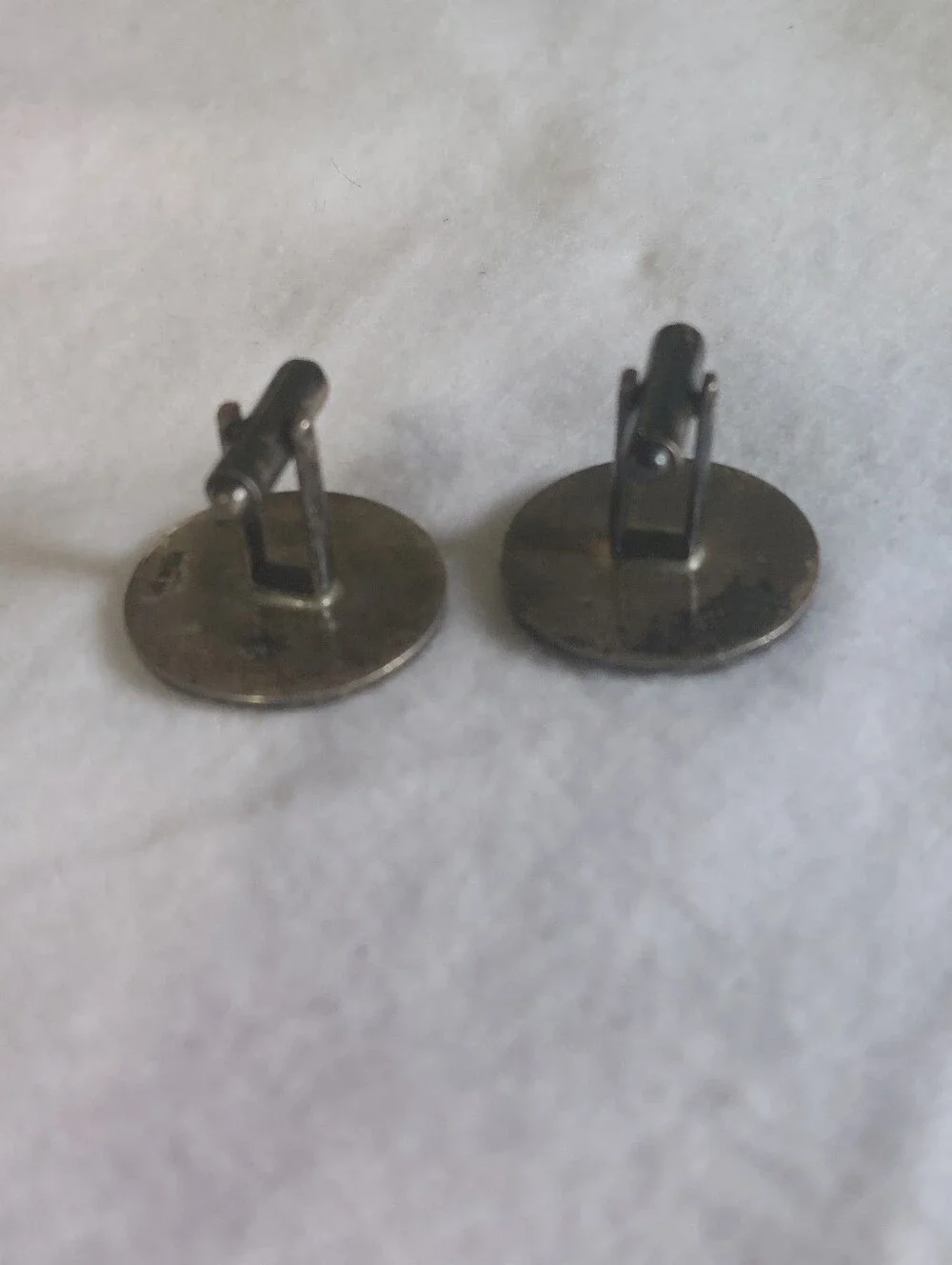 Vintage Sterling Silver St. Christopher Protect Us Cufflinks 1
